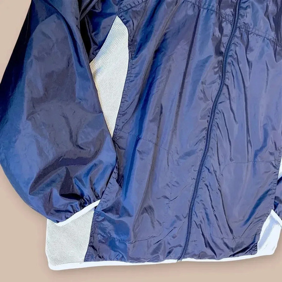 Wilson Lightweight Golf Winbreaker Rain Jacket Zip Up Size XL Navy White Lined - Picture 5 of 12